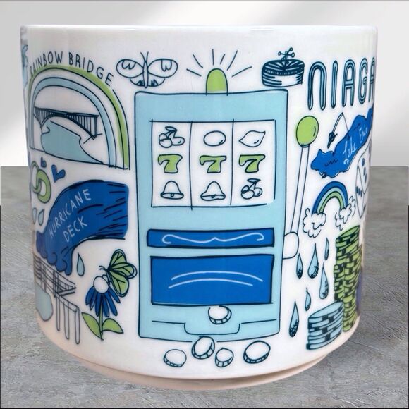 Starbucks Niagara Falls Been There Series 2019 Coffee Mug 14 oz Ceramic Blue - Picture 4 of 6